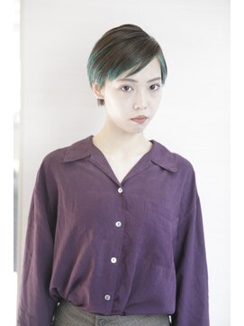 ルルディ バイ アフロディーテ銀座(luludi by APHRODITE) 黒髪/グレーベージュ/レイヤーロング/前髪パーマ/銀座