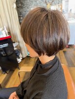 グリンプス 大濠店(Glimpse) 大人可愛い 小顔レイヤーボブ丸みショートボブ 20代30代40代