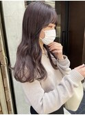 【松本咲花】ブリーチなしダブルカラーラベンダーピンク透明感