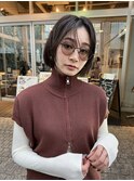切りっぱなしボブ