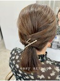 簡単アレンジ20代30代40代大人可愛いワンカール肩ラインボブ