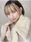 ”インナーカラーホワイトベージュ