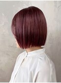 ミディアムショートボブ外ハネボブ_ba495031