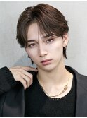 ニュアンスシースルーセンターパート アップパーマ
