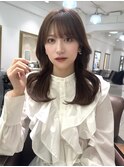 レイヤーカット/韓国ヘア/髪質改善/チョコブラウンカラー/表参道