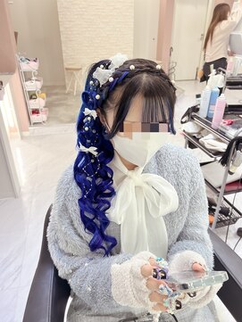 クラン 梅田店(clan) アミカちゅサイドポニー ハート2連