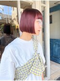 ボブ/ミニボブ/ワインレッド