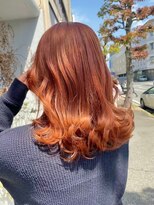 チャプター 問屋町(chapter)&nbsp;くびれミディアムペールオレンジ髪質改善韓国ヘア
