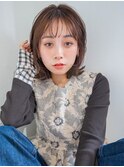 #イメチェンピンクベージュ前髪クール