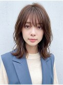 透明感髪質改善カラー◎くびれ×外ハネ30代40代小顔夏カラー
