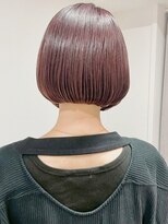 ピークス 千葉店(Peaks)&nbsp;ダークパープル/ショートボブ/ハッシュレイヤーボブ/前髪/韓国
