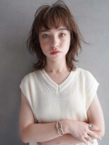 カンナ(Canna)&nbsp;くびれ/ミディアムウルフ/前髪/マロンベージュ/髪質改善/20代