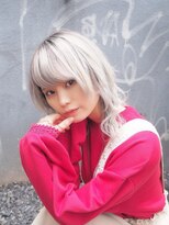 リアイス(Re:ICE) ミニウルフ/くすみブルー/流れるレイヤー/インナーハイライト