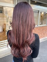 ヘアデザイン ディクト(hair design D.c.t) ロングヘアのピンクグラデーション