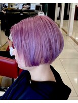 ヘアークリアー 春日部&nbsp;ペールピンク×グラデーションボブ/日差しにあたってより綺麗