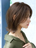 エインアンリー 表参道(AIN.ANLY.)&nbsp;くびレイヤー前髪なしグレージュボブ 外はね【AIN.表参道】川原