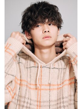 緩め波巻きパーマ重めラウンドマッシュ