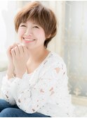 mod's姪浜/ぱっつん前髪ミルクティーアッシュマッシュショートh