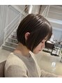 アンジェリカガーデン (angelica GARDEN) ミニボブ！オリーブベージュで全体的に透明感のあるスタイルに♪