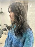 ハイライト×ロングヘアパーマ