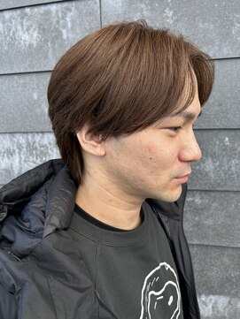 ヒュイル バイ ニアウ(Hwyl by Niau) メンズマッシュセンターパートスパイラルパーマニュアンスパーマ