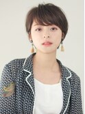 ショートカット小顔ショート30代40代50代髪型ショートヘア面長
