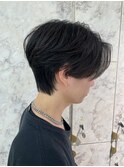 韓国マッシュ/黒髪/センターパート/モテ髪/新宿