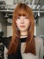 テクネ 天神大名(techne)&nbsp;天神大名顔周りレイヤーカットミディアムボブタッセルボブパーマ