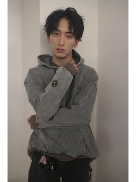 センターパート/シャドウパーマ/池袋メンズカット