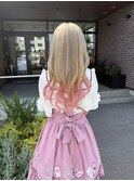 裾カラーpink