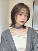 ボブレイヤーカット髪質改善ショートボブグレージュミニボブ韓国