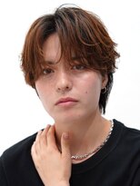 リットバイフィフス 甲南店(Lit. by fifth)&nbsp;センターパート マッシュウルフ マロンベージュ 20代 カジュアル