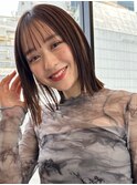 切りっぱなしボブ結べるボブミディアムボブ大人ボブ外はね