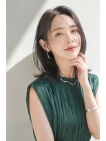 アッシュ 学芸大学店(Ash)&nbsp;外ハネボブ/大人女性/シアーグレージュ/髪質改善/白髪ぼかし