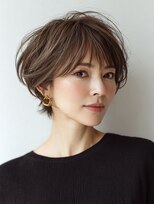 Heart's美人設計と白髪ぼかし専門店 青山表参道店 脱白髪染め/ショートヘア【ハーツ】&nbsp;白髪ぼかし脱白髪染め似合わせショートボブ40代50代60代
