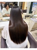 ミルクブラウン艶髪縮毛矯正