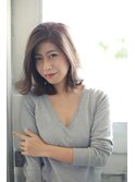 切りっぱなし☆鎖骨でゆれるウエットロブ【Camellia三鷹】