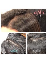 白髪が気になるのでしっかりと染めたい！という方も問題ございません。しっかりと根元から染まります