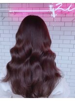 ジーナ 渋谷駅前(Zina)&nbsp;小顔セミウェットウェーブピンクベージュハイライトカラー