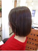 《見附 今町》ナチュラルボブ 透け感カラー