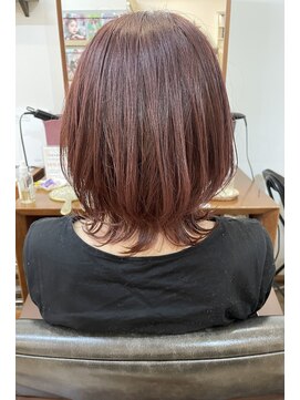 ギフト ヘアー サロン(gift hair salon) 【くびれミディ×ピンクアッシュ】