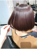 ビタミンカラー/メルティカラー/ツヤ髪ボブ/ピンクローズカラー