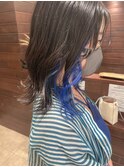 インナーブルー×切りっぱなしボブ★中村大輔