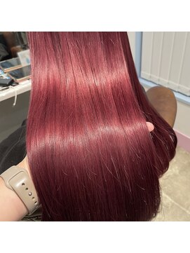 テクライズ 豊橋店(TECHRISE) ☆髪質改善、艶々ロングヘアー、カシスピンク☆10代20代30代