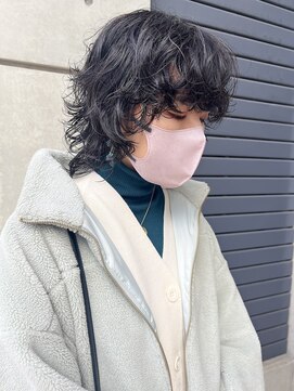 バディヘア ルーツ(BUDDY HAIR ROOTS) ウルフパーマ/カット/レイヤー/黒髪