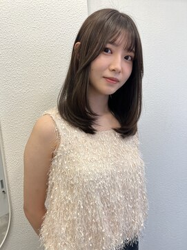 ボタン ハカタ(VOTAN hakata) 【YU_KA】ブリーチなしオリーブカラー/レイヤーカット