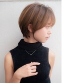 大人可愛いひし形ショートボブ20代30代40代丸みショート