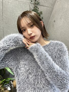 サンド 池袋(sand) 大人っぽいボブ/タッセルボブ/グレージュ/縮毛矯正