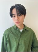 メンズ韓国ヘアー　センターパート/10代20代30代