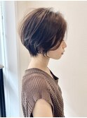 ミセスにオススメショートボブ耳かけ